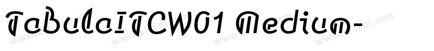 TabulaITCW01 Medium字体转换